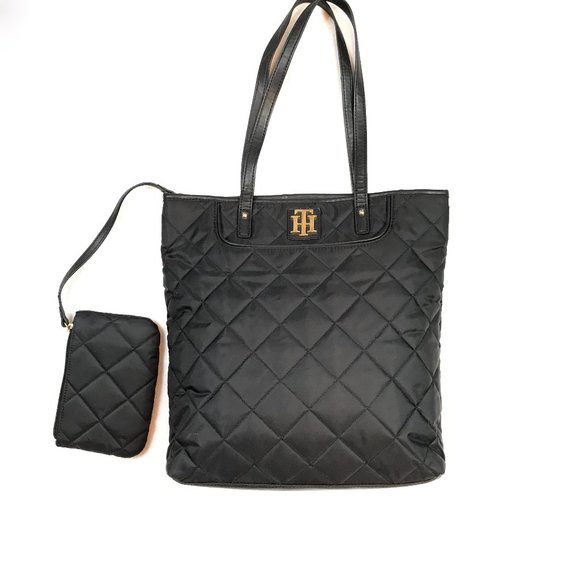 Tommy Hilfiger Quilted nylon Tote bag with pouch - Picture 3 of 12
